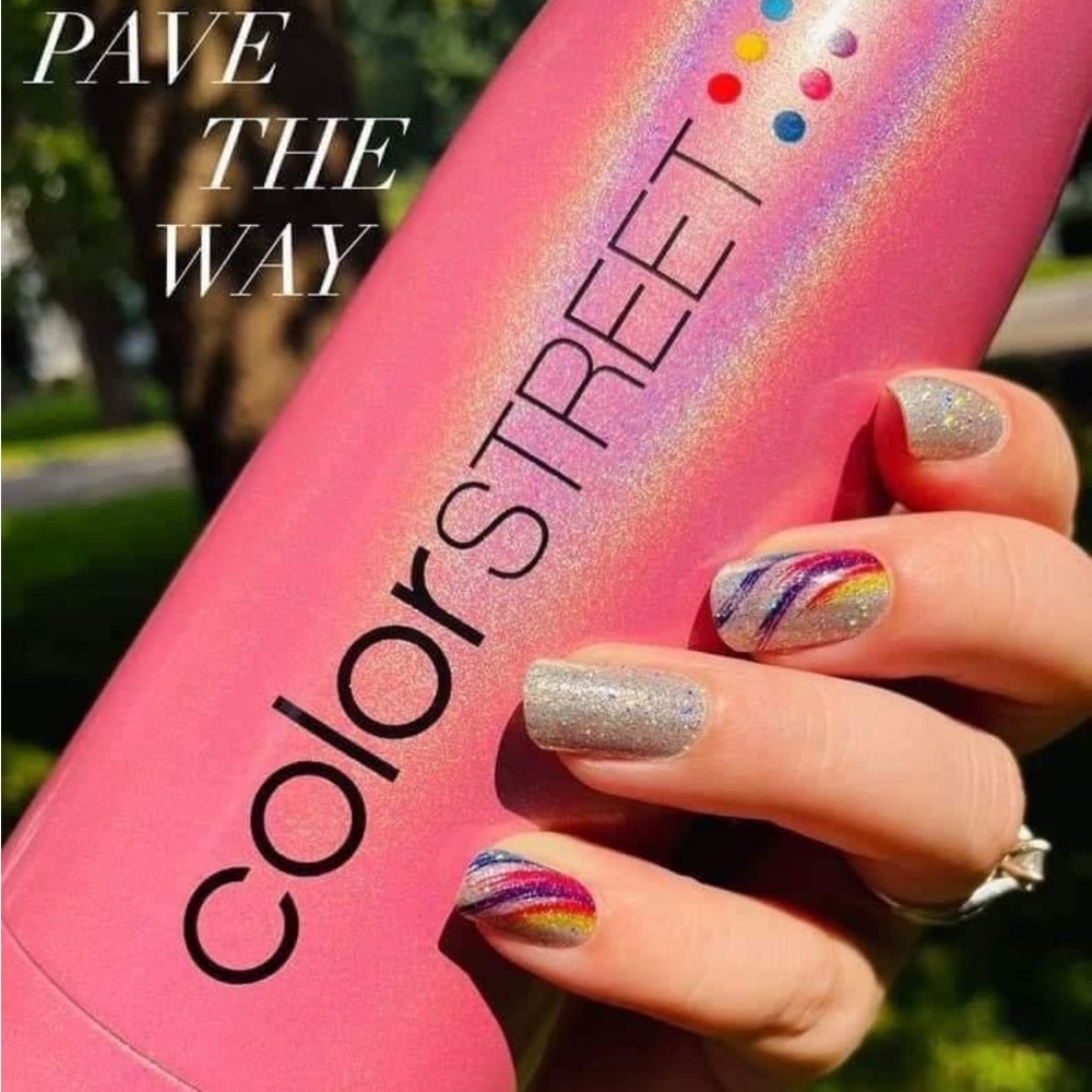 *Exclusive* Color Street: Pave the Way | Silver Rainbow Swish Art Glitter - Picture 7 of 12